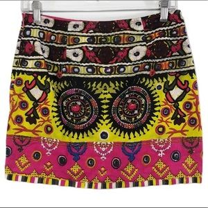 NWT Chelsea & Violet Boho Madras Mini Skirt